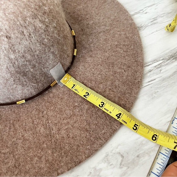 Something Special Floppy Wide Brim Wool Hat Brown Tan - Picture 8 of 9